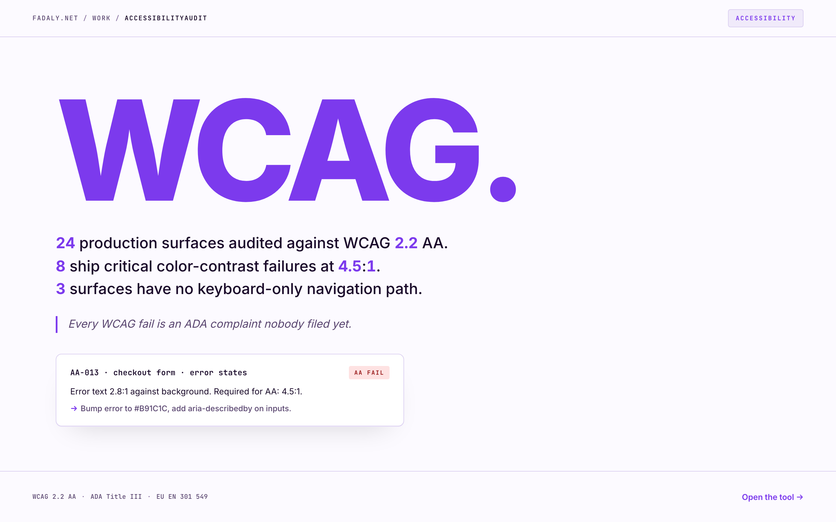 AccessibilityAudit — WCAG 2.2 AA Conformance Audit thumbnail
