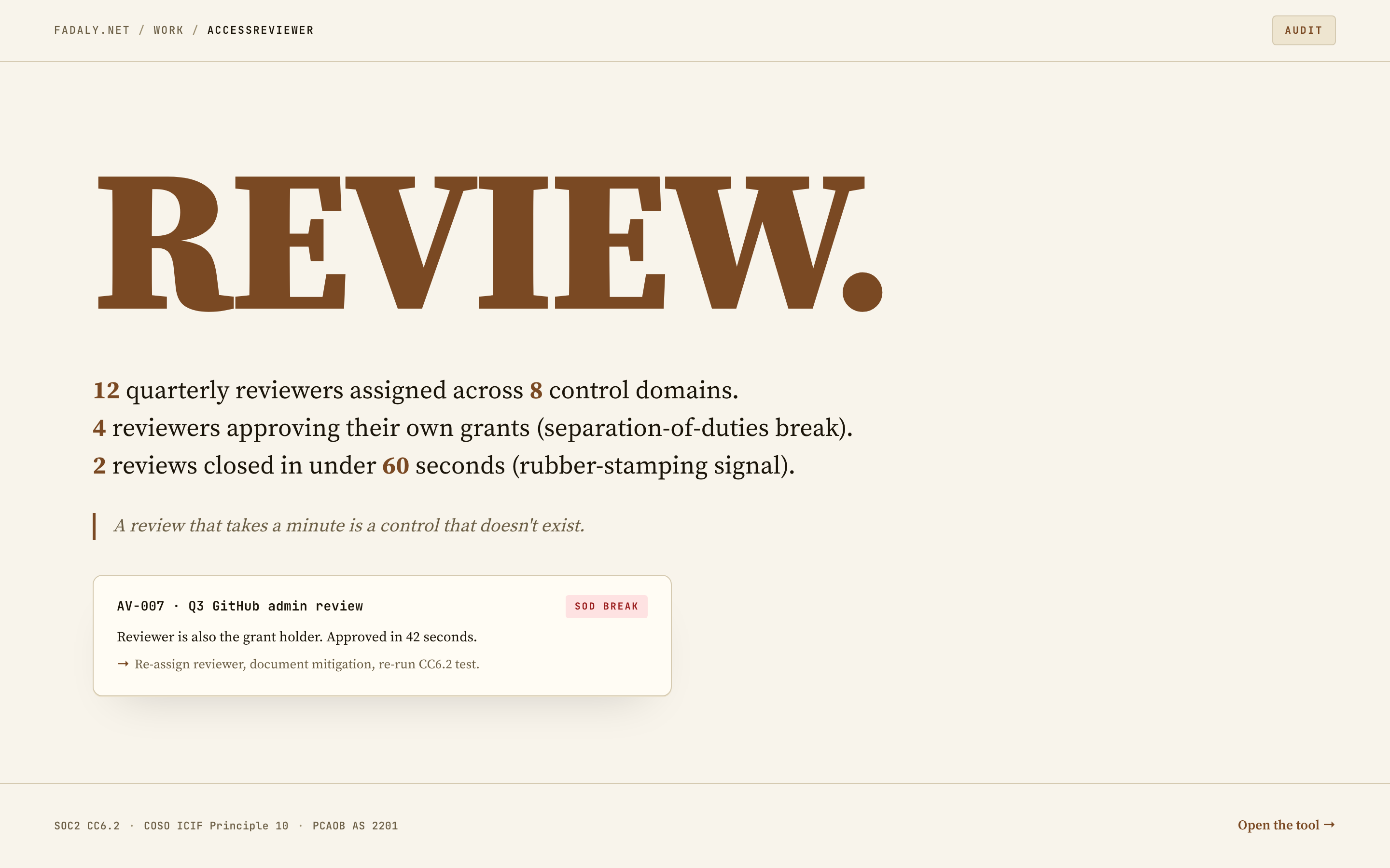 AccessReviewer — Quarterly Access Review (UAR) Workflow thumbnail