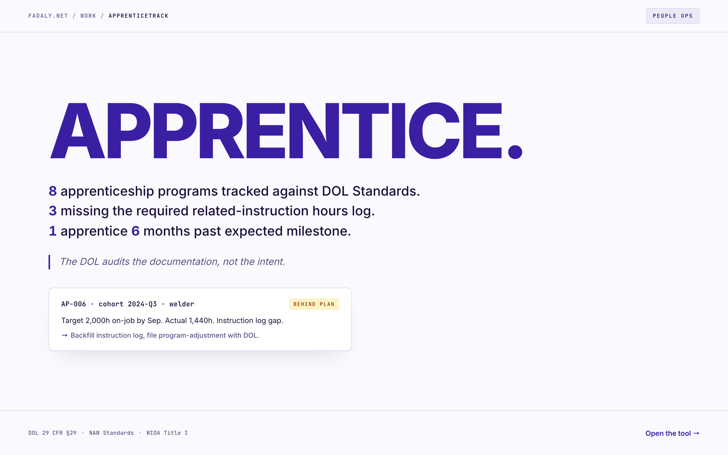 ApprenticeTrack — Trade Apprenticeship Compliance thumbnail
