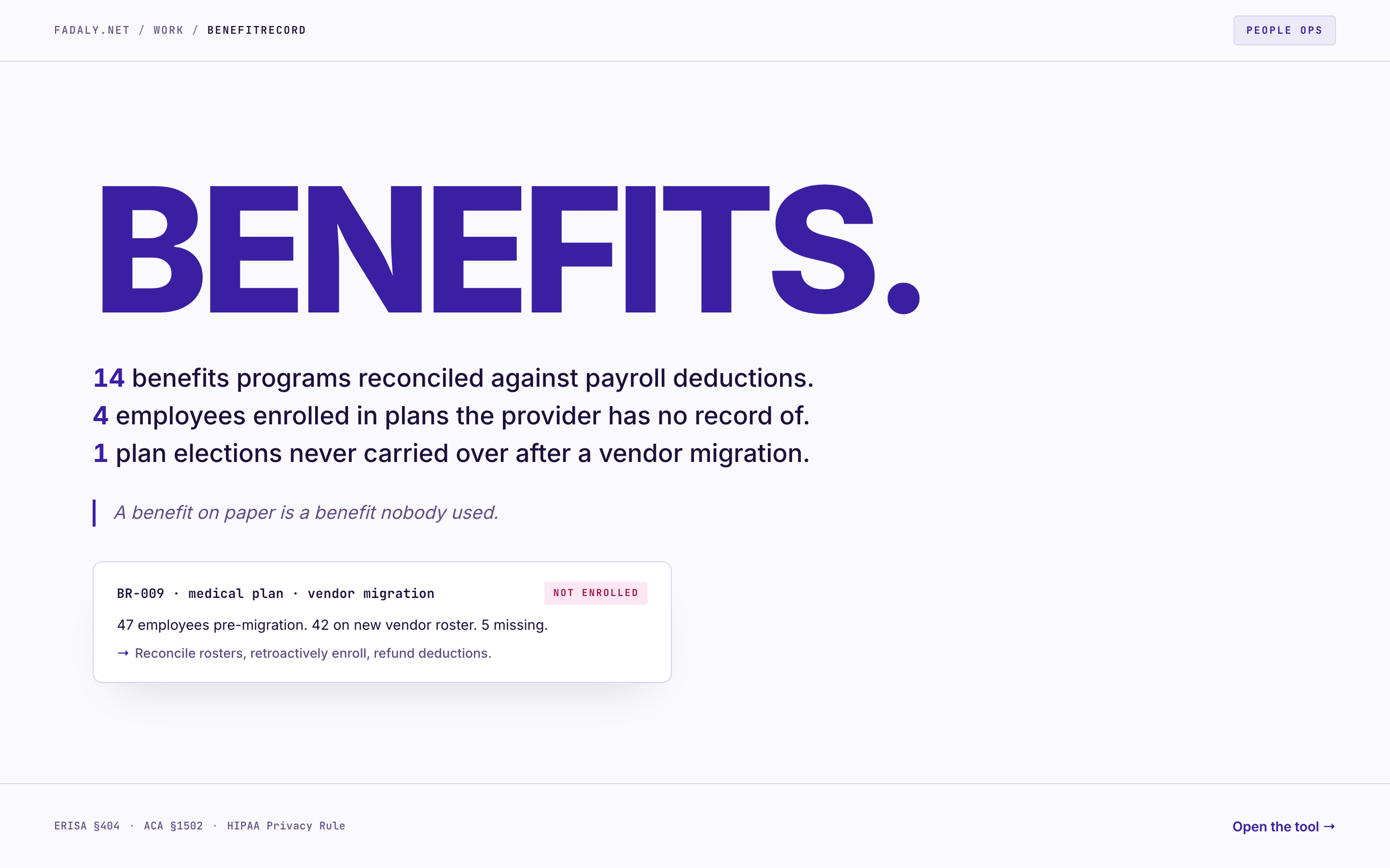 BenefitRecord — ERISA Benefit Plan Compliance thumbnail