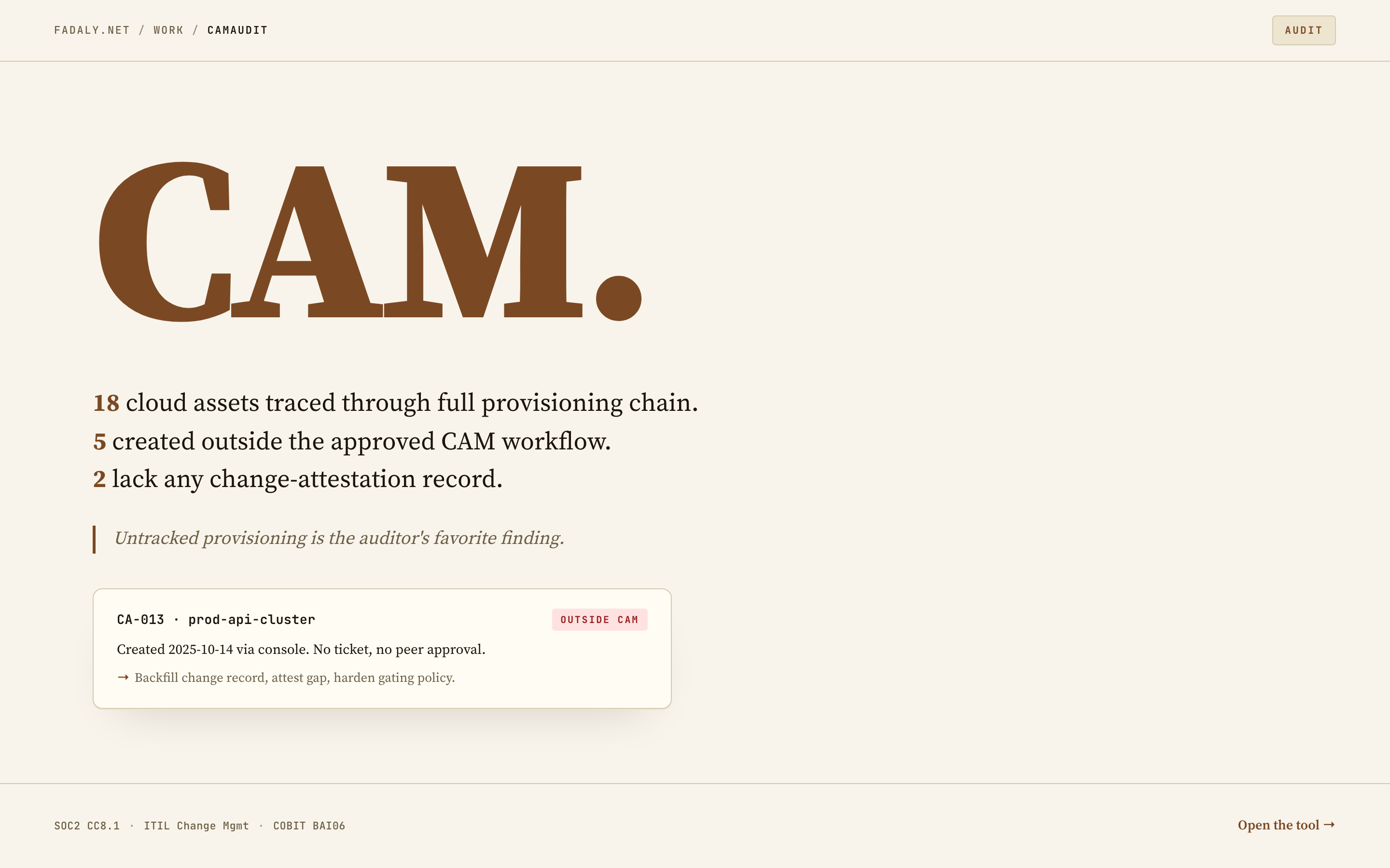 CamAudit — CAM Reconciliation Auditor thumbnail
