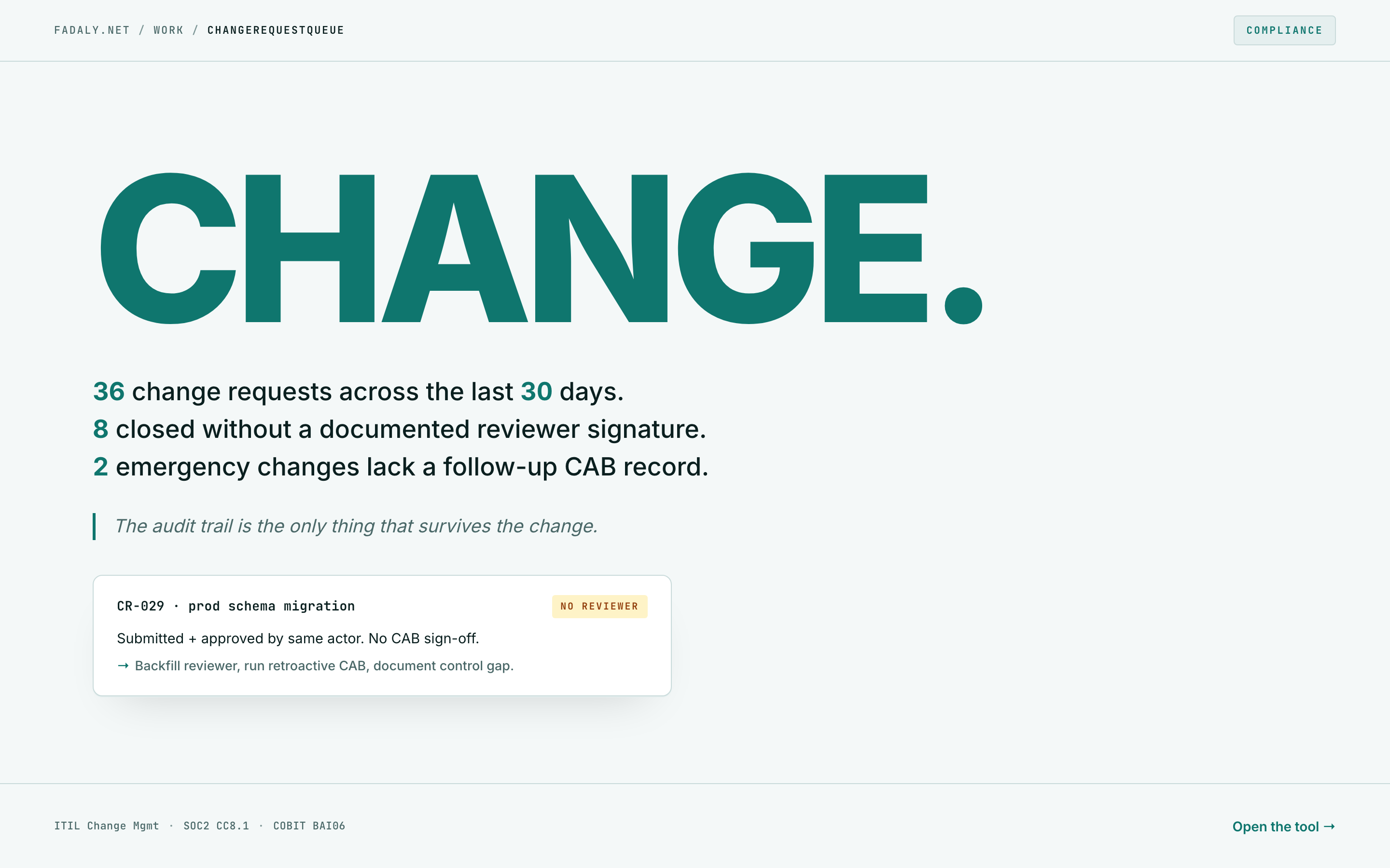 ChangeRequestQueue — SOC2 CC8.1 Change-Management Board thumbnail