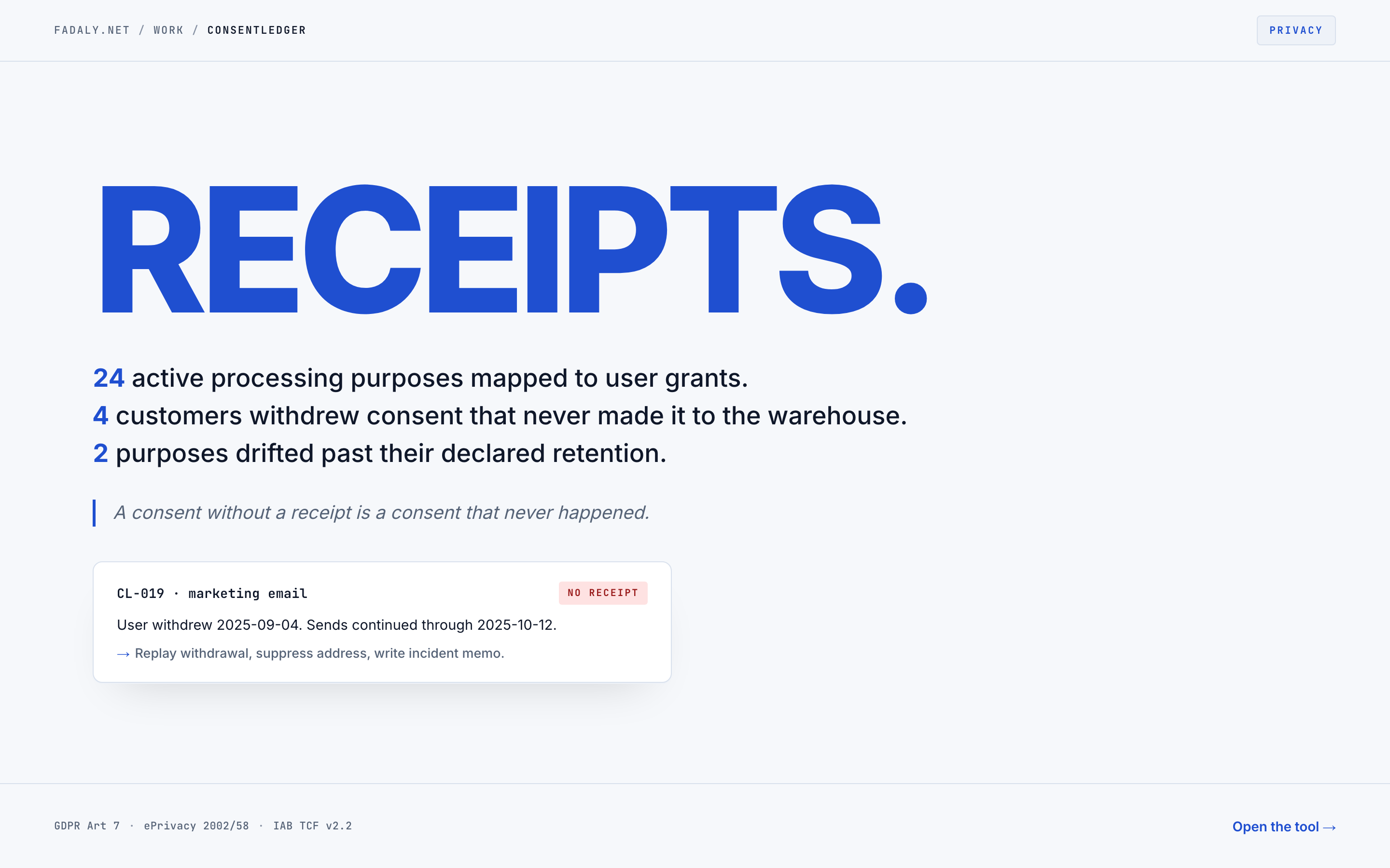 ConsentLedger — Append-Only Consent Proof Log thumbnail