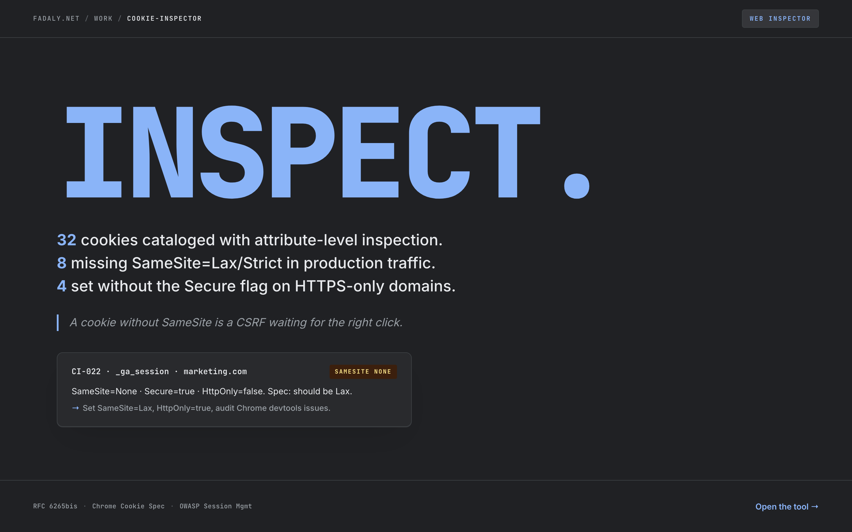 Cookie Inspector — Privacy & Security Audit thumbnail