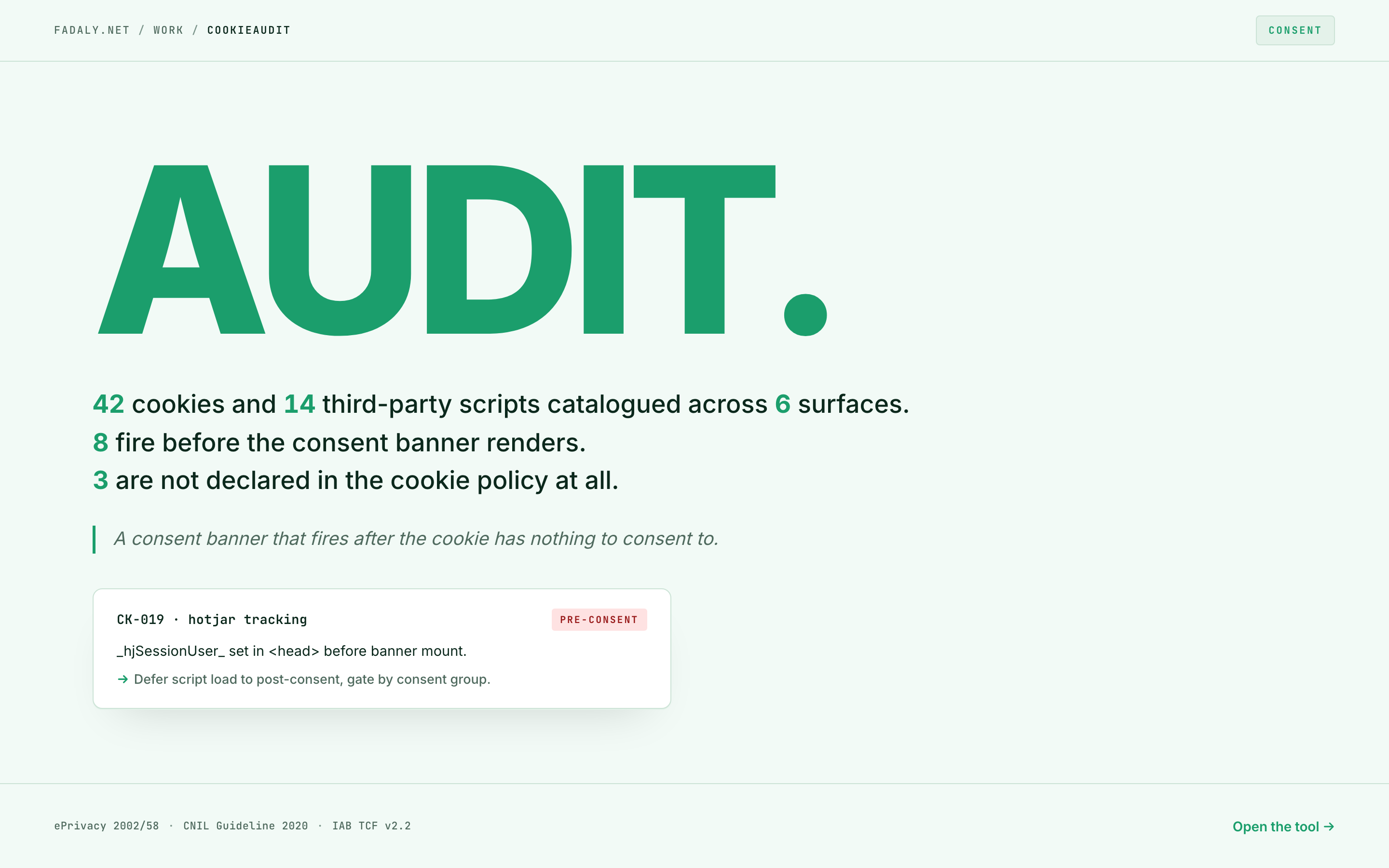 CookieAudit — Cookie Consent Scanner thumbnail