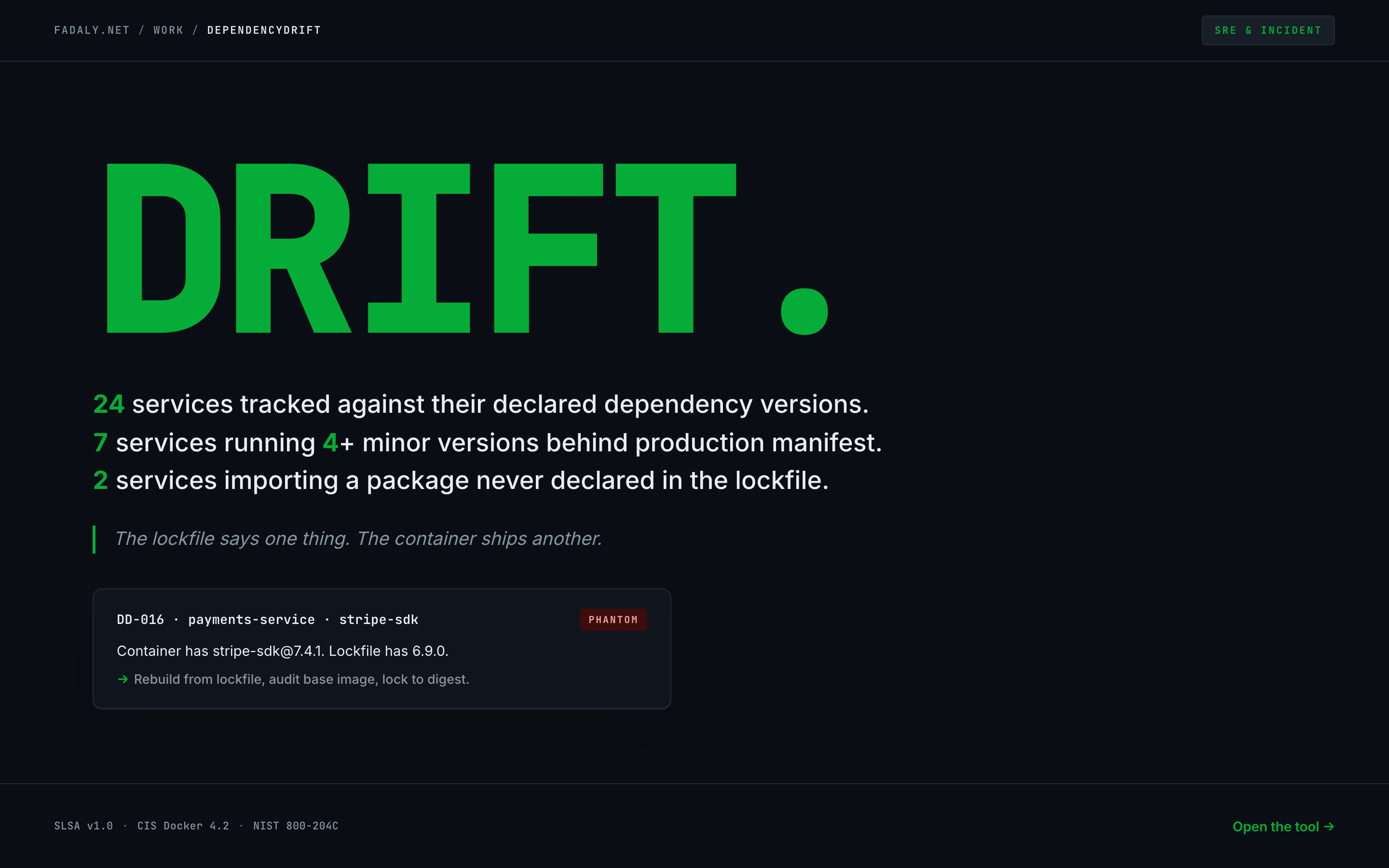 DependencyDrift — Direct + Transitive Lockfile Audit thumbnail