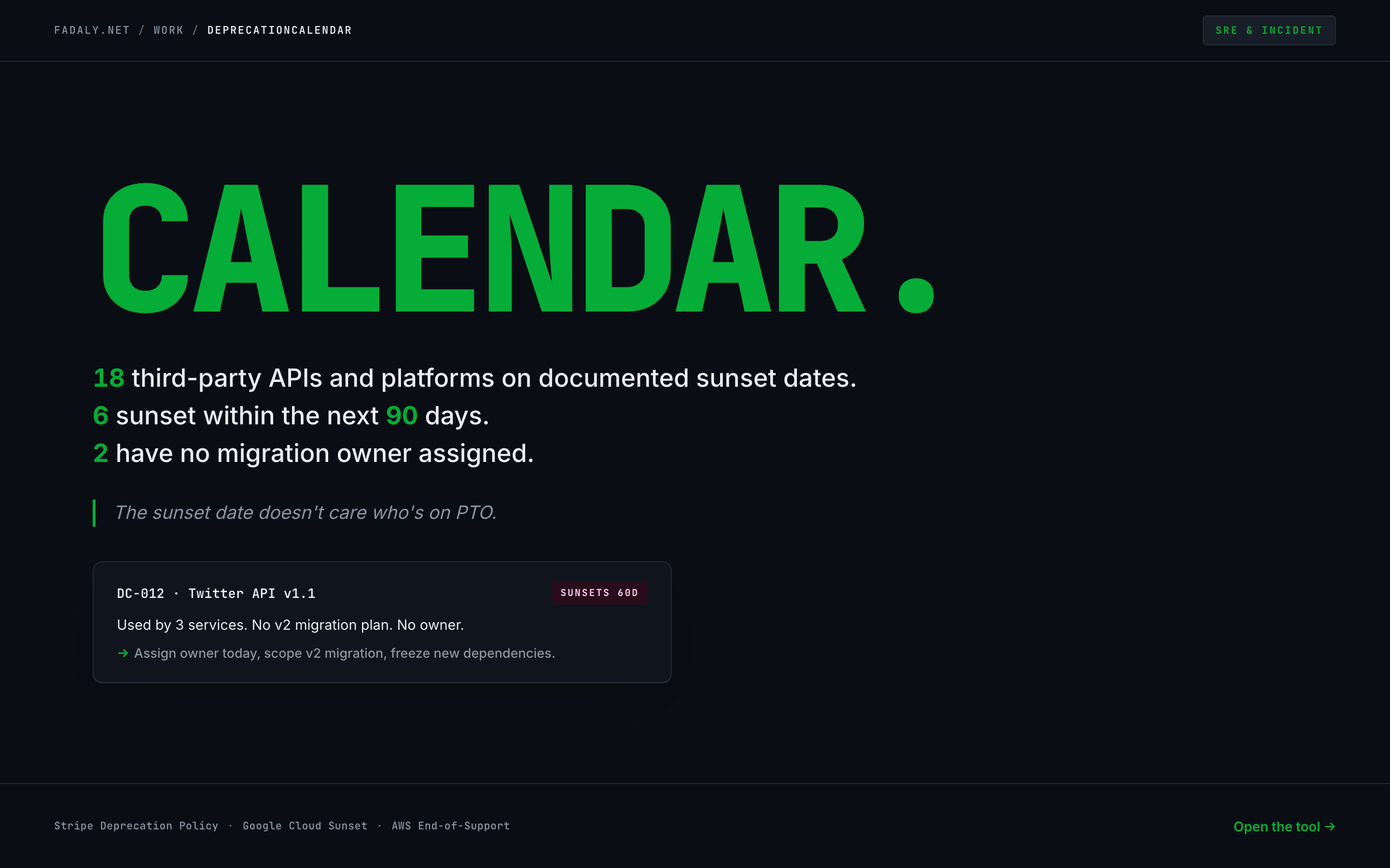 DeprecationCalendar — RFC 8594 Sunset Rollout thumbnail
