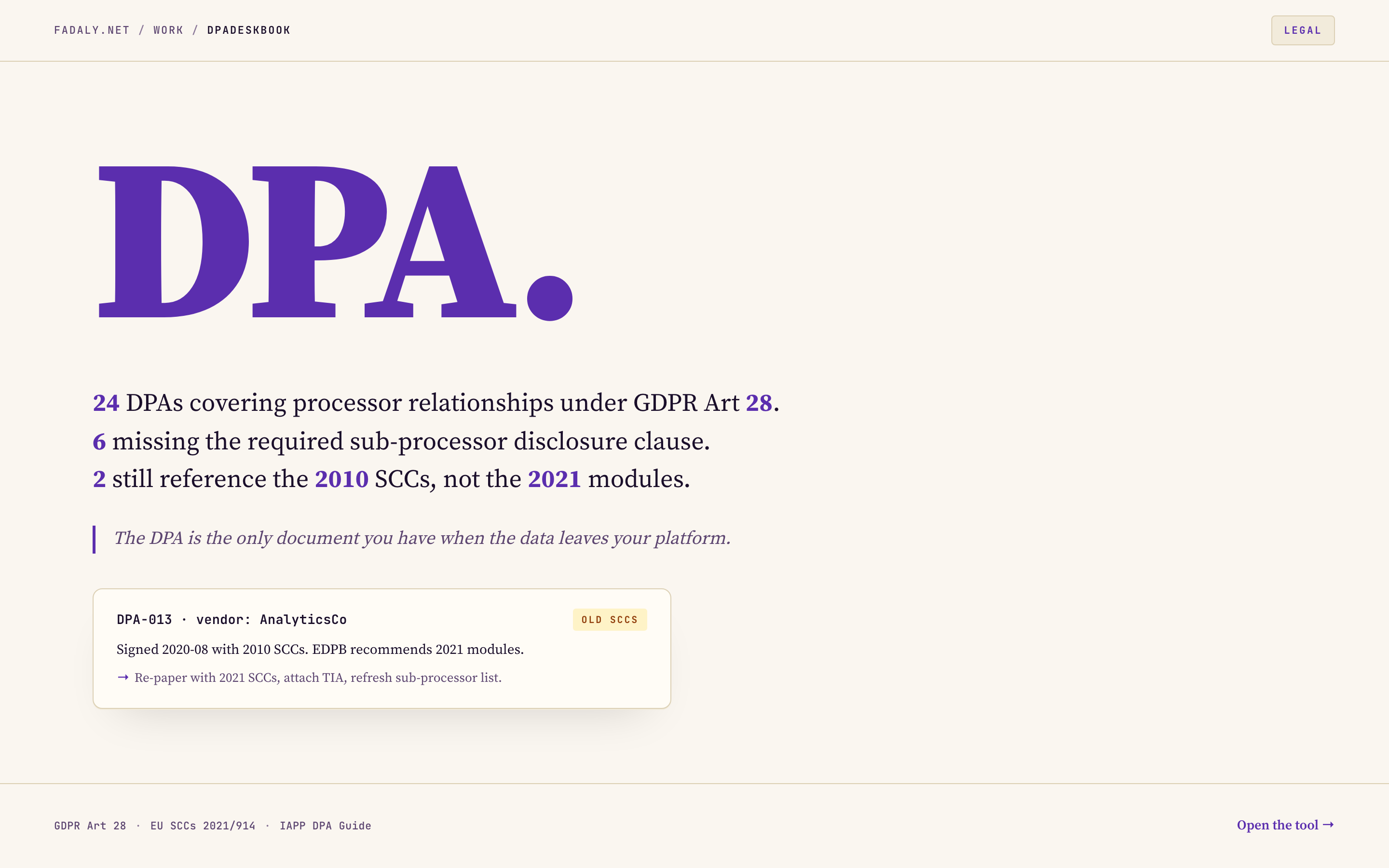 DPADeskbook — Sub-Processor DPA Inventory thumbnail