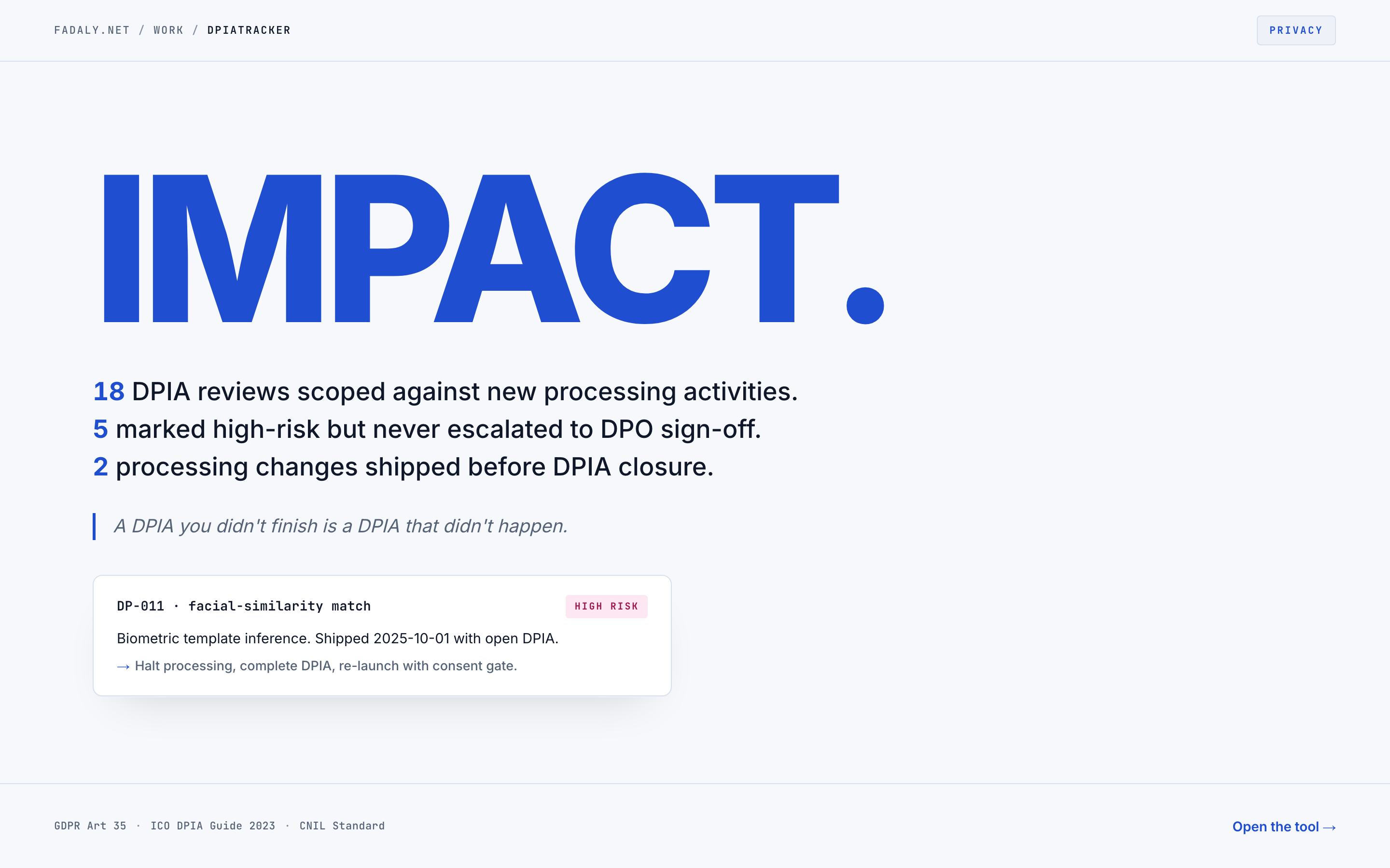 DPIATracker — GDPR Art 35 DPIA Register thumbnail