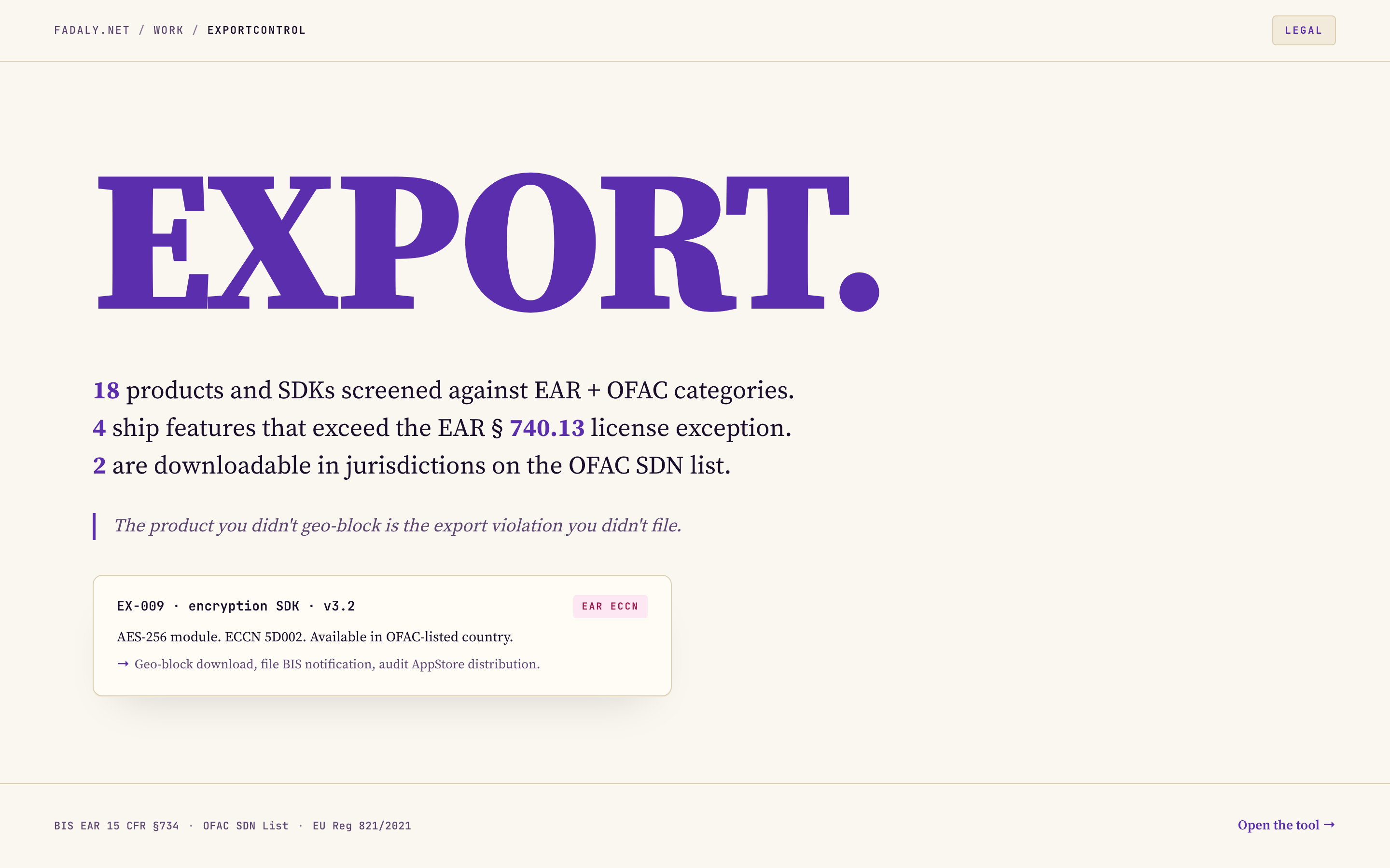 ExportControl — EAR/ITAR Classification thumbnail
