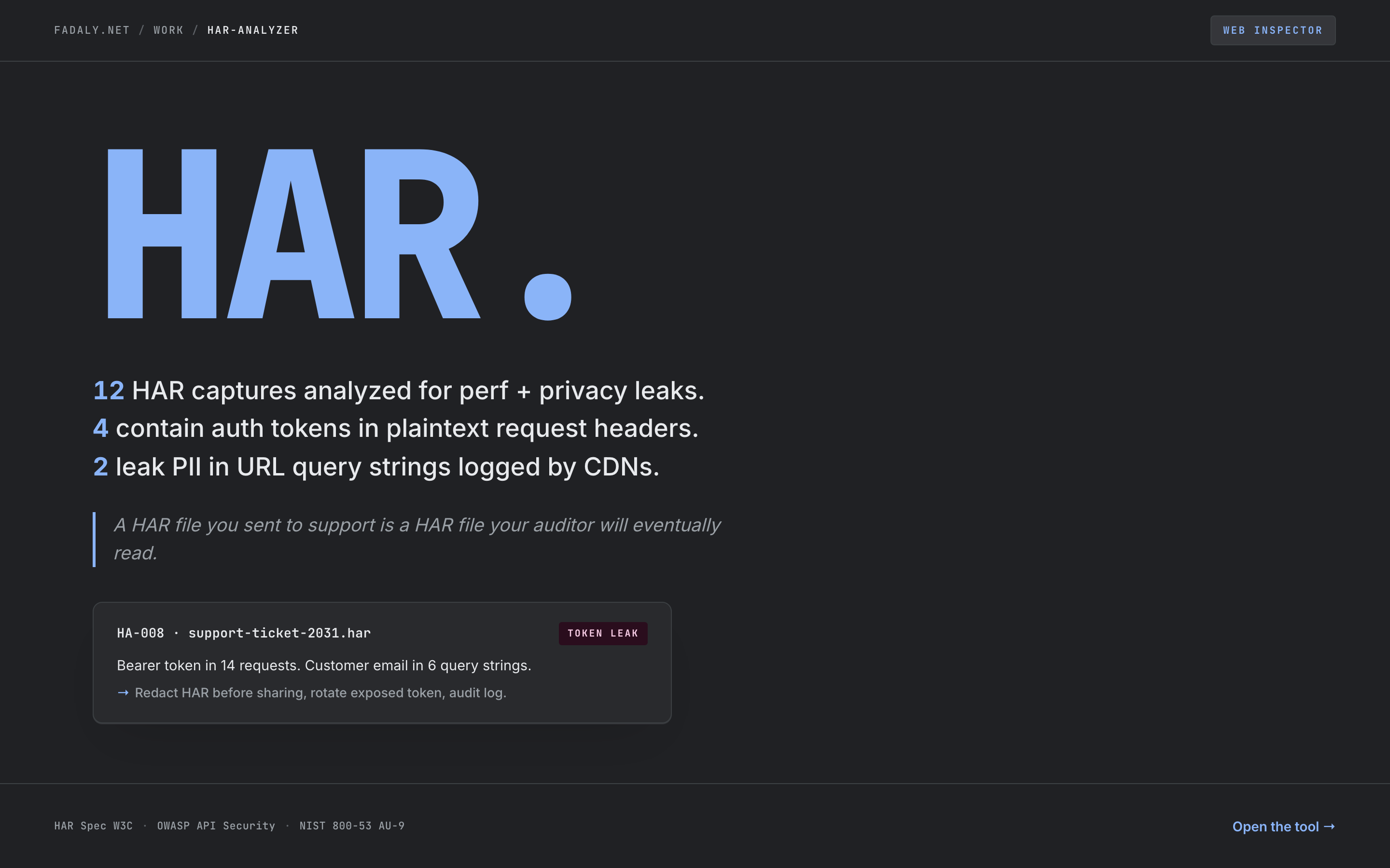 HAR Analyzer — Performance Waterfall &amp; Audit thumbnail