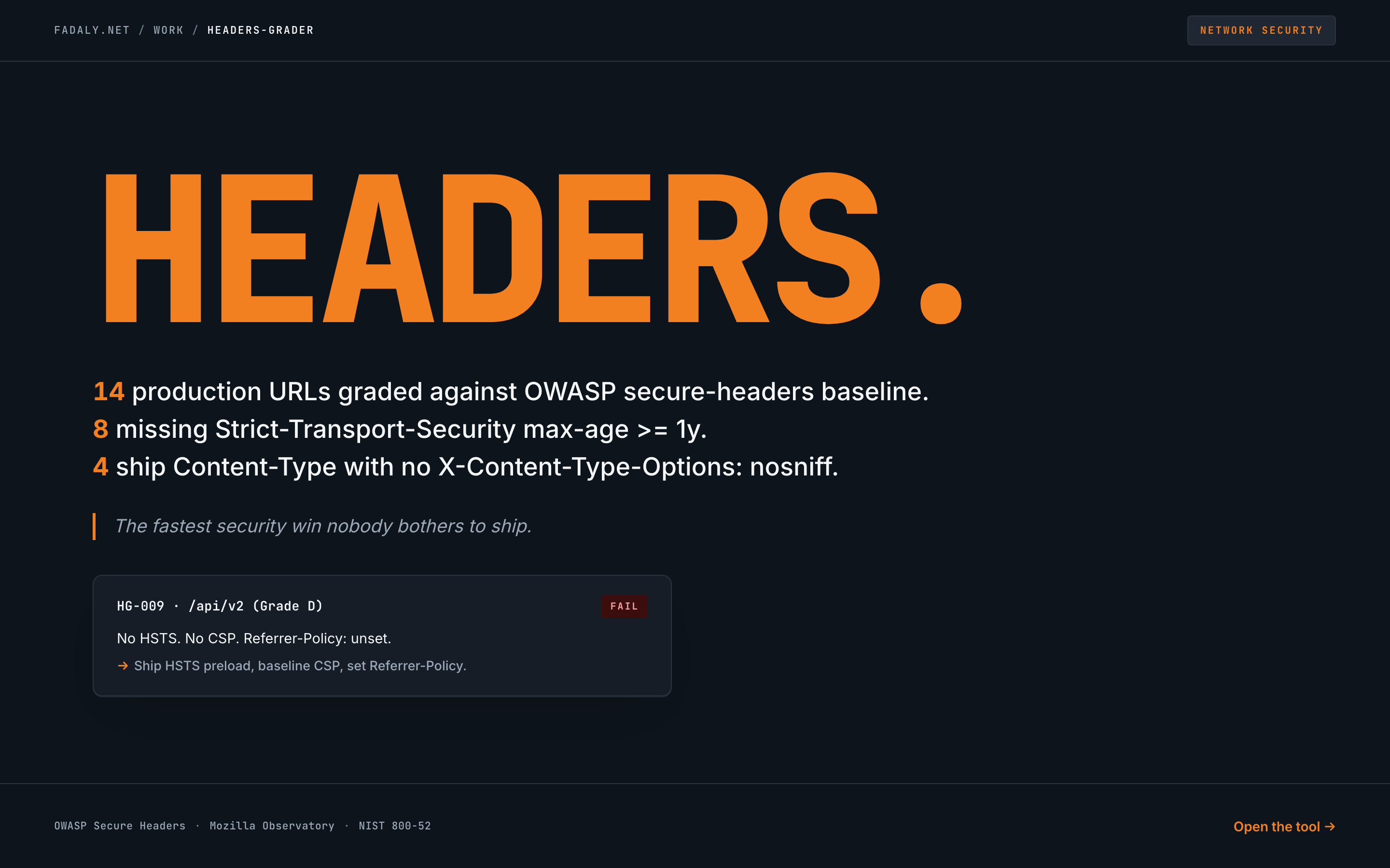 Headers Grader — HTTP Security Audit thumbnail