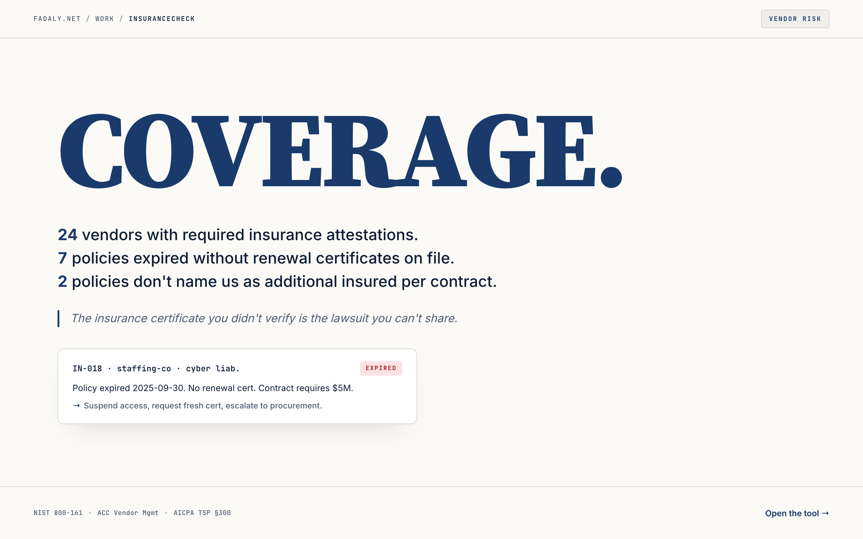 InsuranceCheck — Certificate of Insurance Verification thumbnail