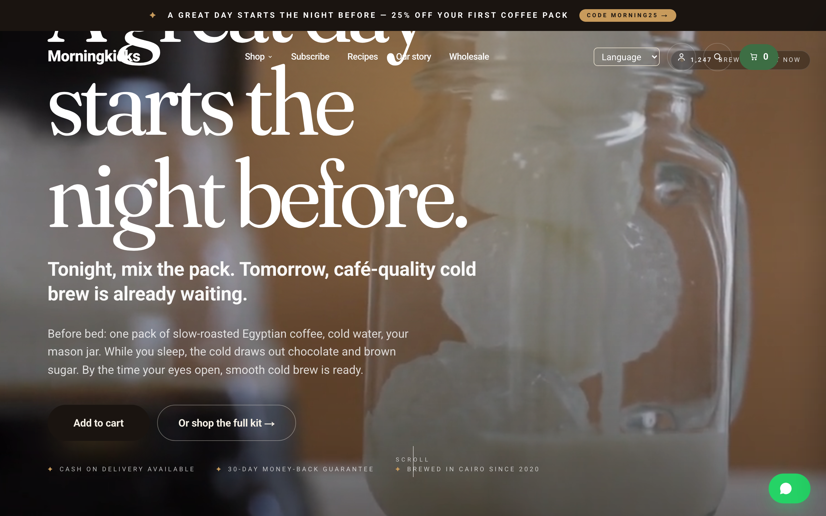 MorningKicks — Bilingual D2C Ecommerce + CRM thumbnail