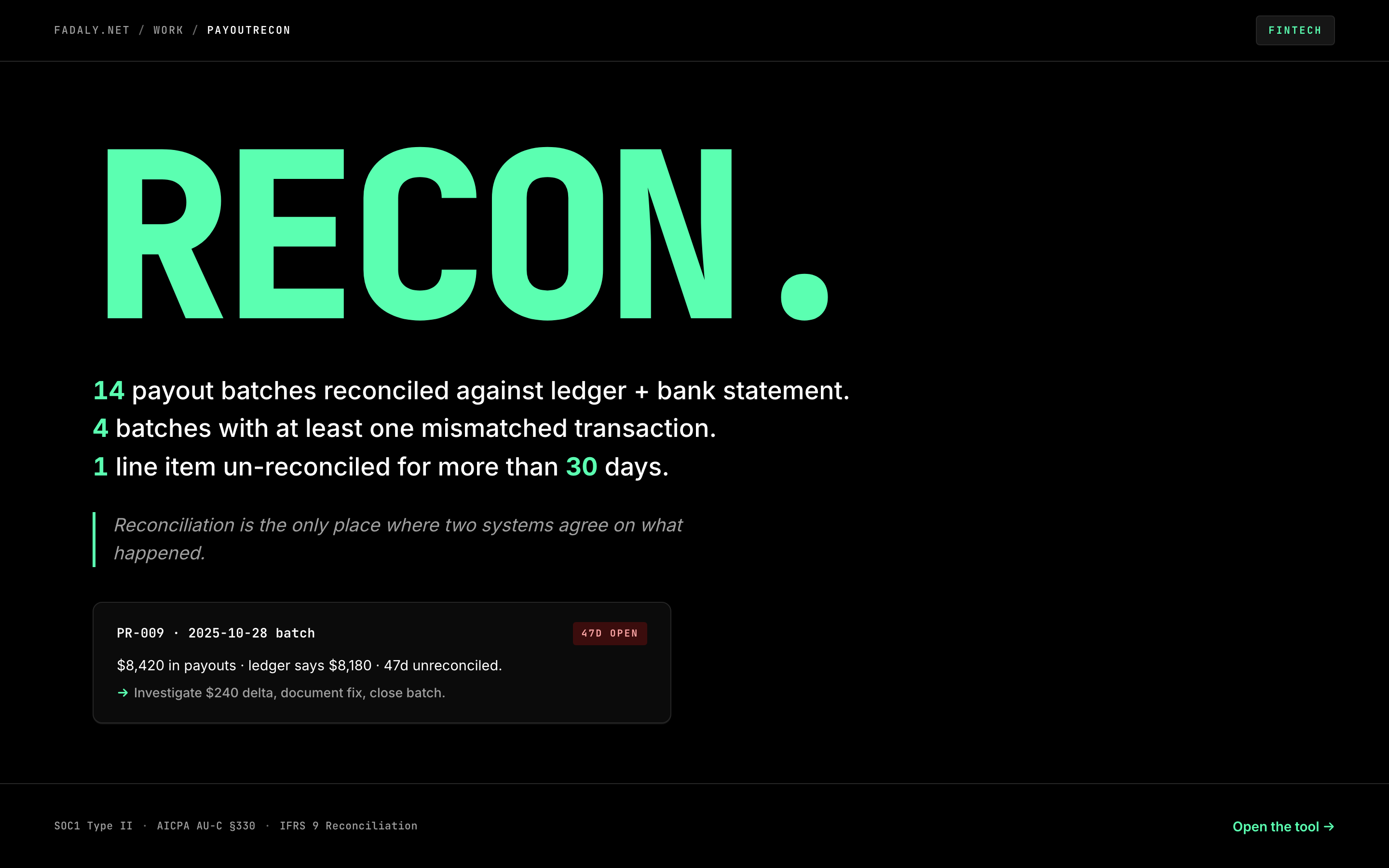 PayoutRecon — Stripe Payouts vs Internal Ledger Reconciliation thumbnail