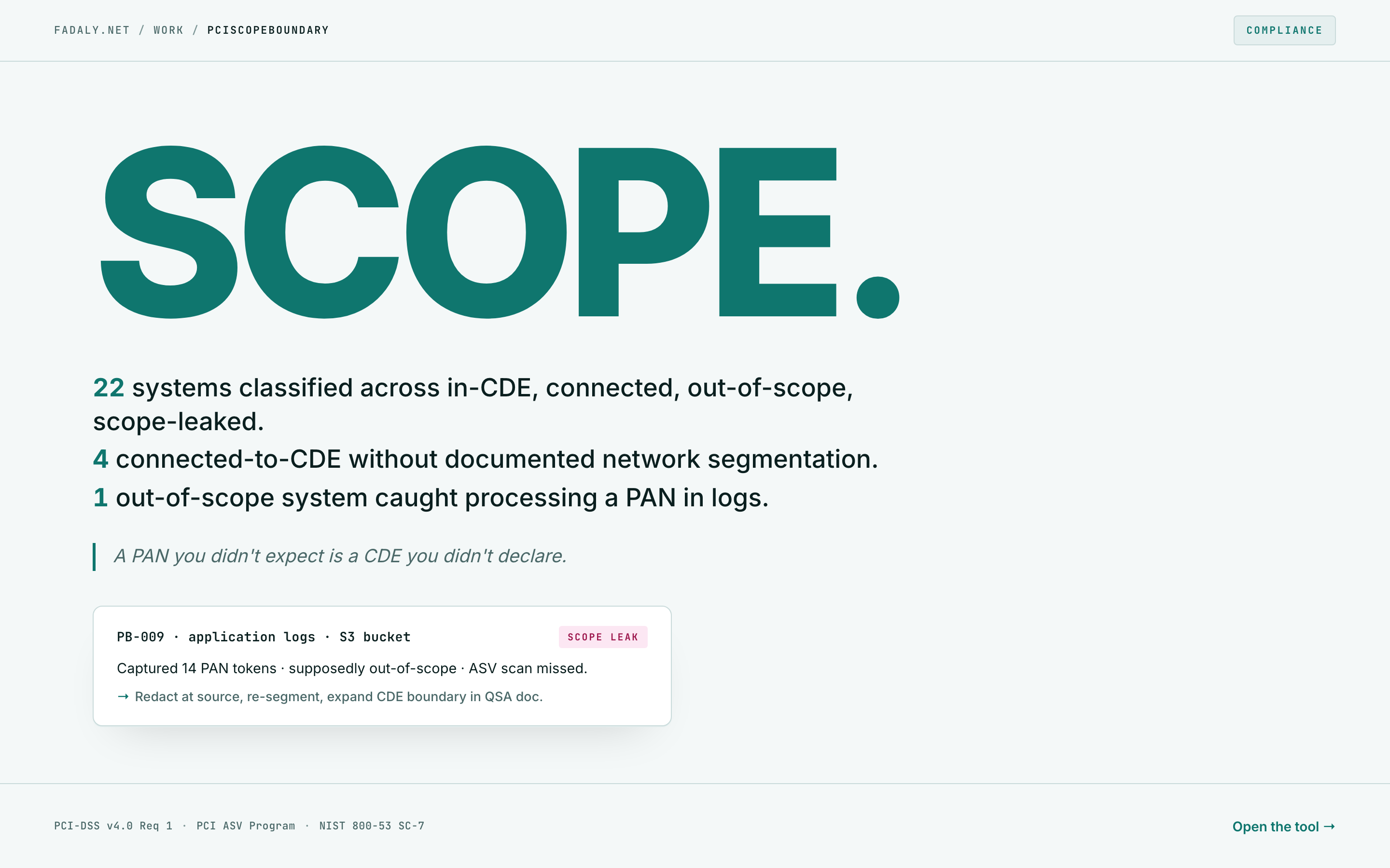 PCIScopeBoundary — PCI-DSS CDE Scope + Boundary Attestation thumbnail