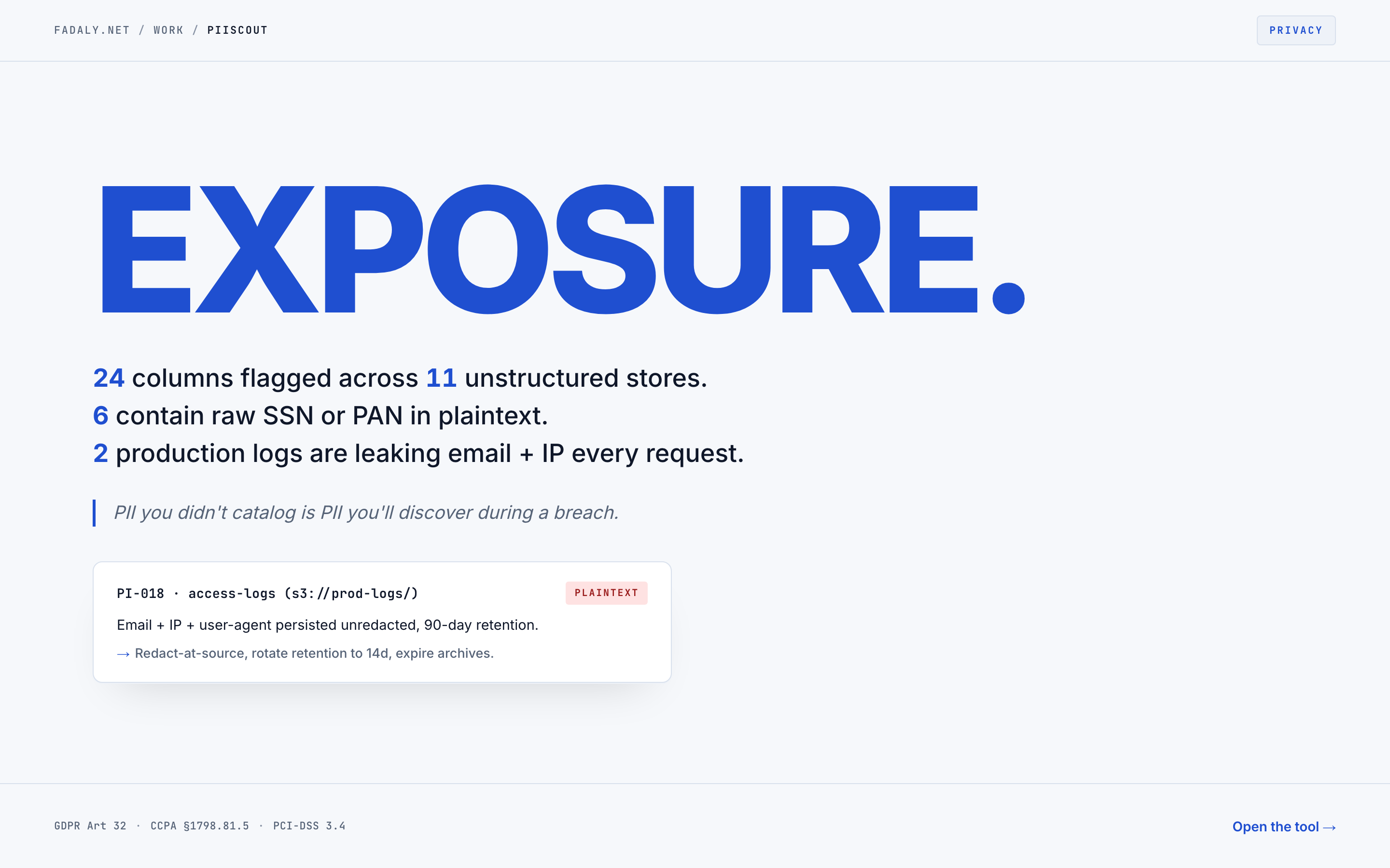 PIIScout — Database PII Column Scanner thumbnail