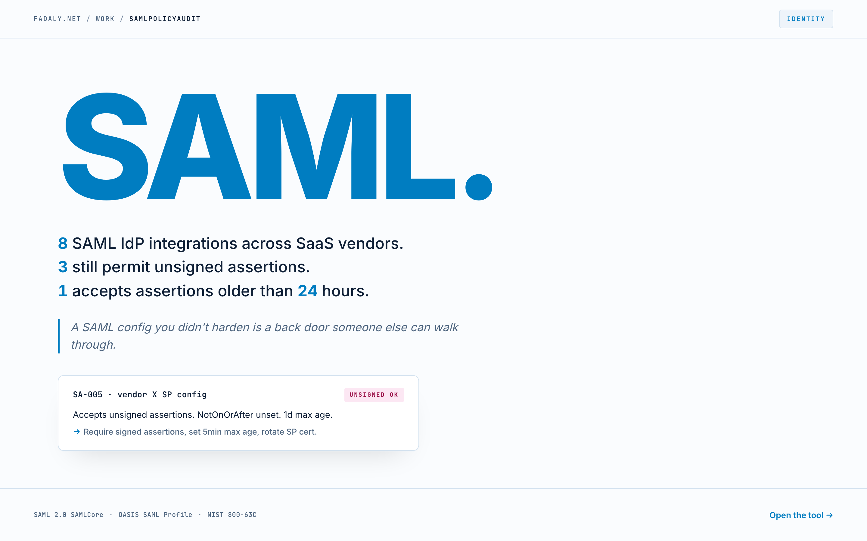 SAMLPolicyAudit — SAML / OIDC SSO Policy Audit thumbnail