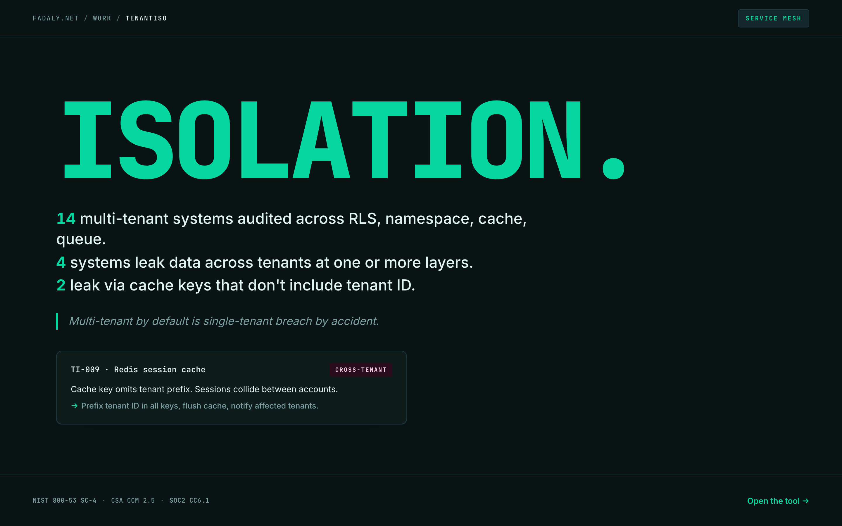 TenantIso — Multi-Tenant Isolation Audit thumbnail