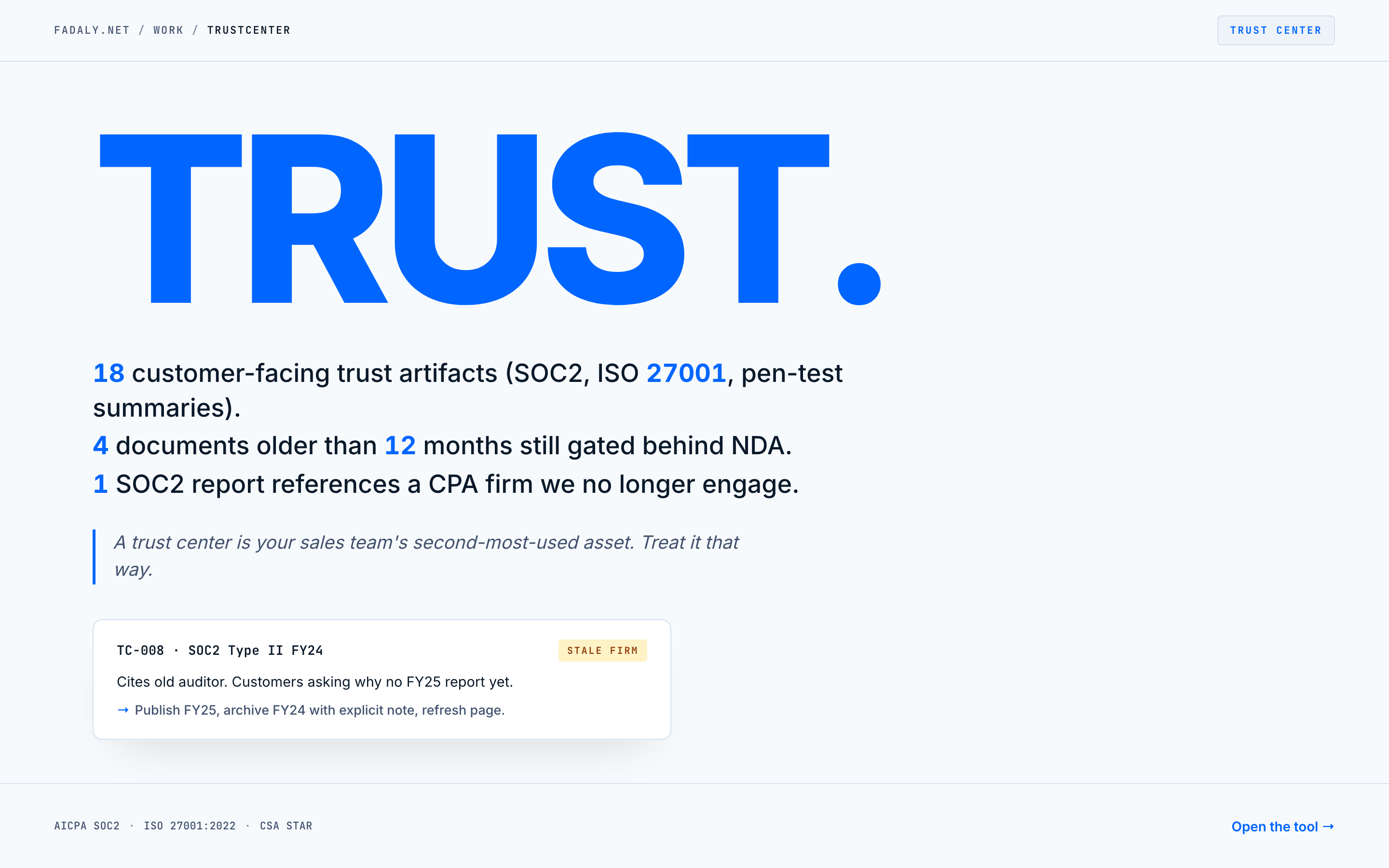 TrustCenter — Customer-Facing Compliance Page thumbnail