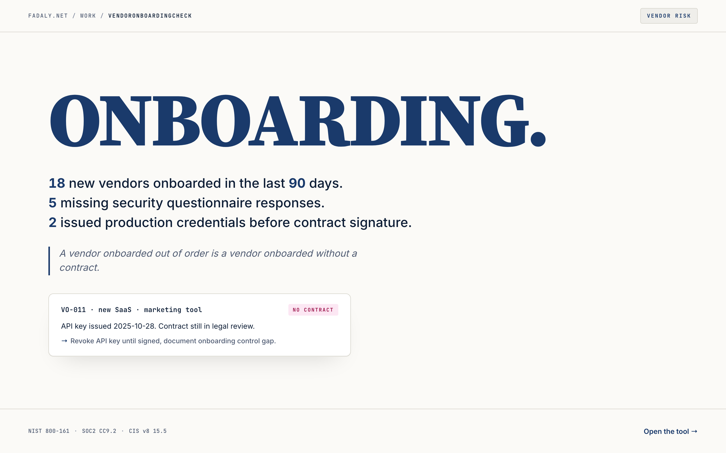 VendorOnboardingCheck — 28-Step Vendor Onboarding Pipeline thumbnail