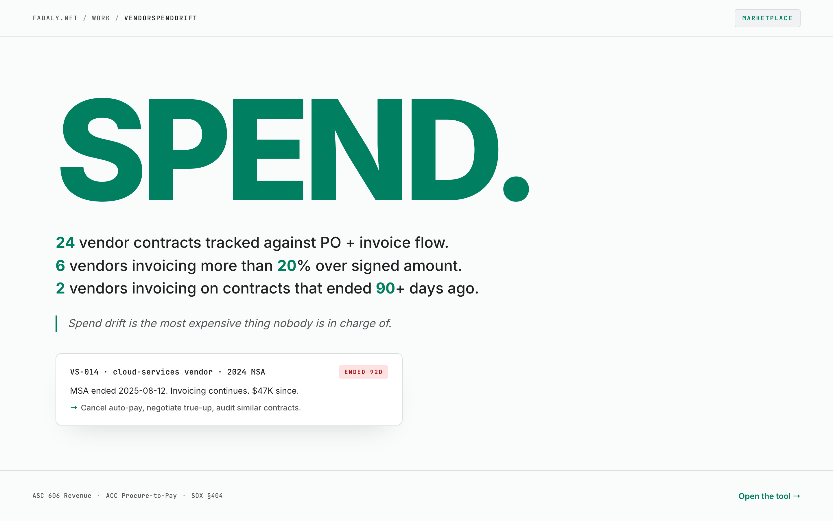 VendorSpendDrift — Actual vs Budgeted Spend + Renewal Alerts thumbnail