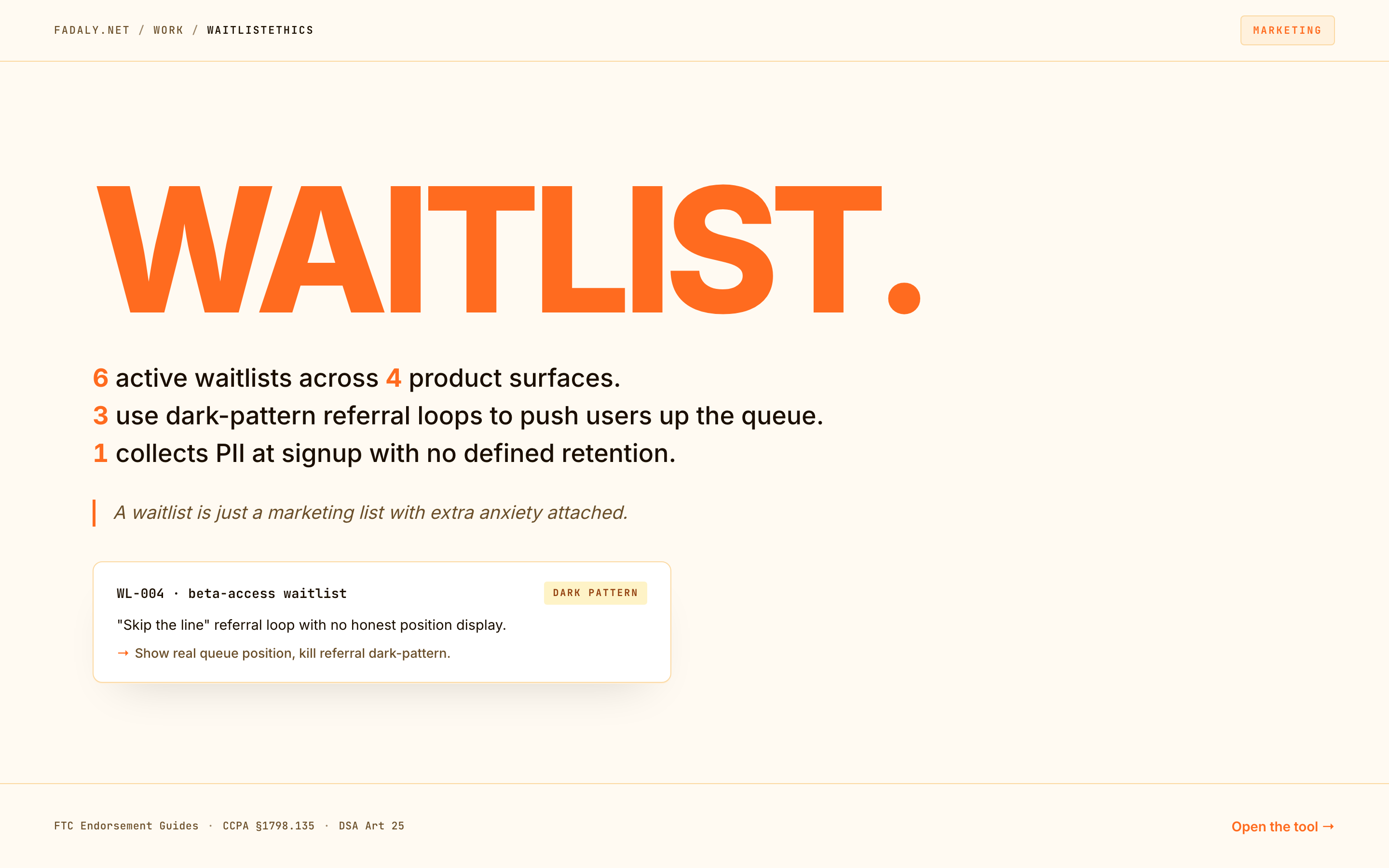 WaitlistEthics — A/B Test Ethics + Consent Review thumbnail