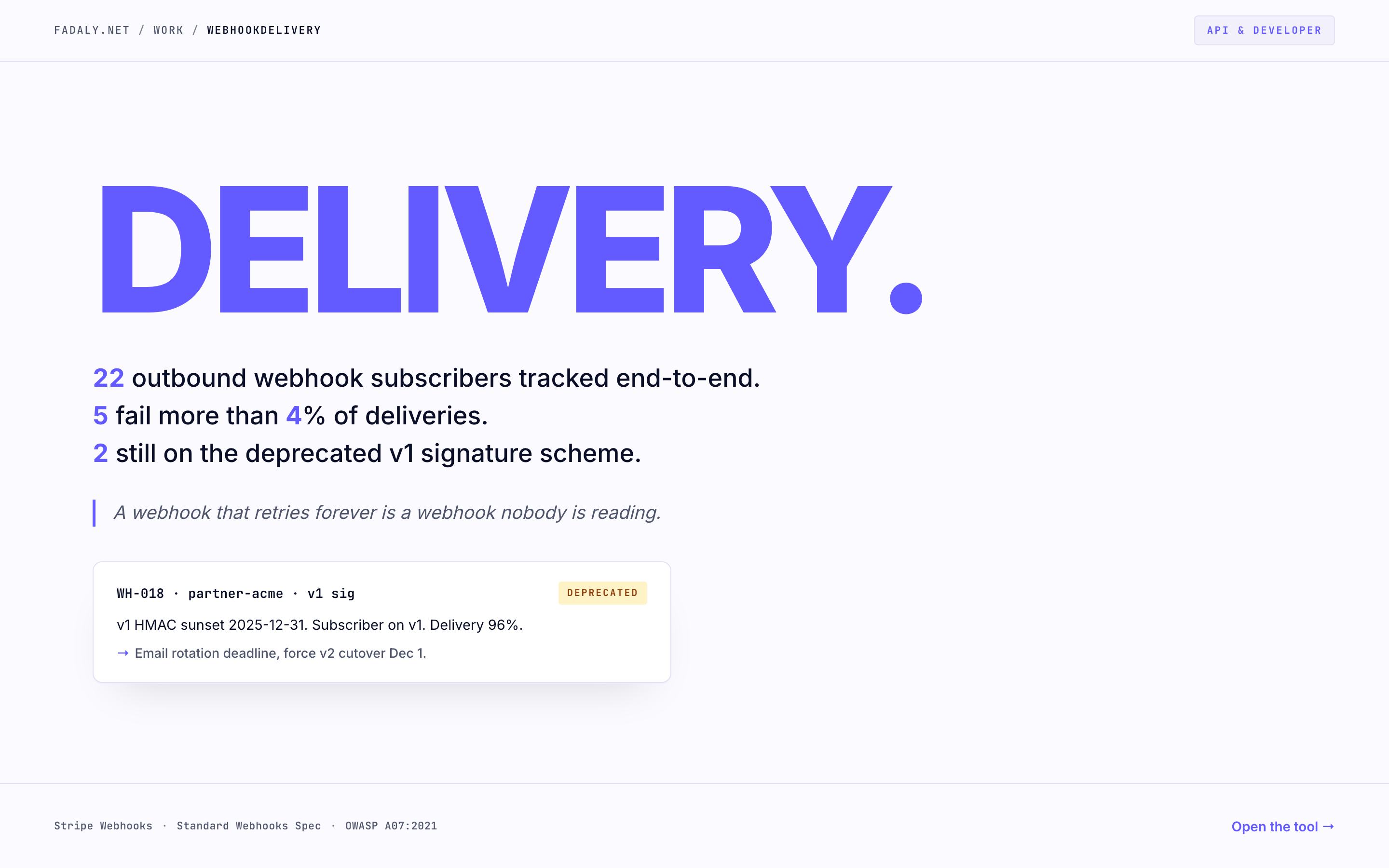 WebhookDelivery — Outbound Webhook Reliability + Signature Rotation thumbnail