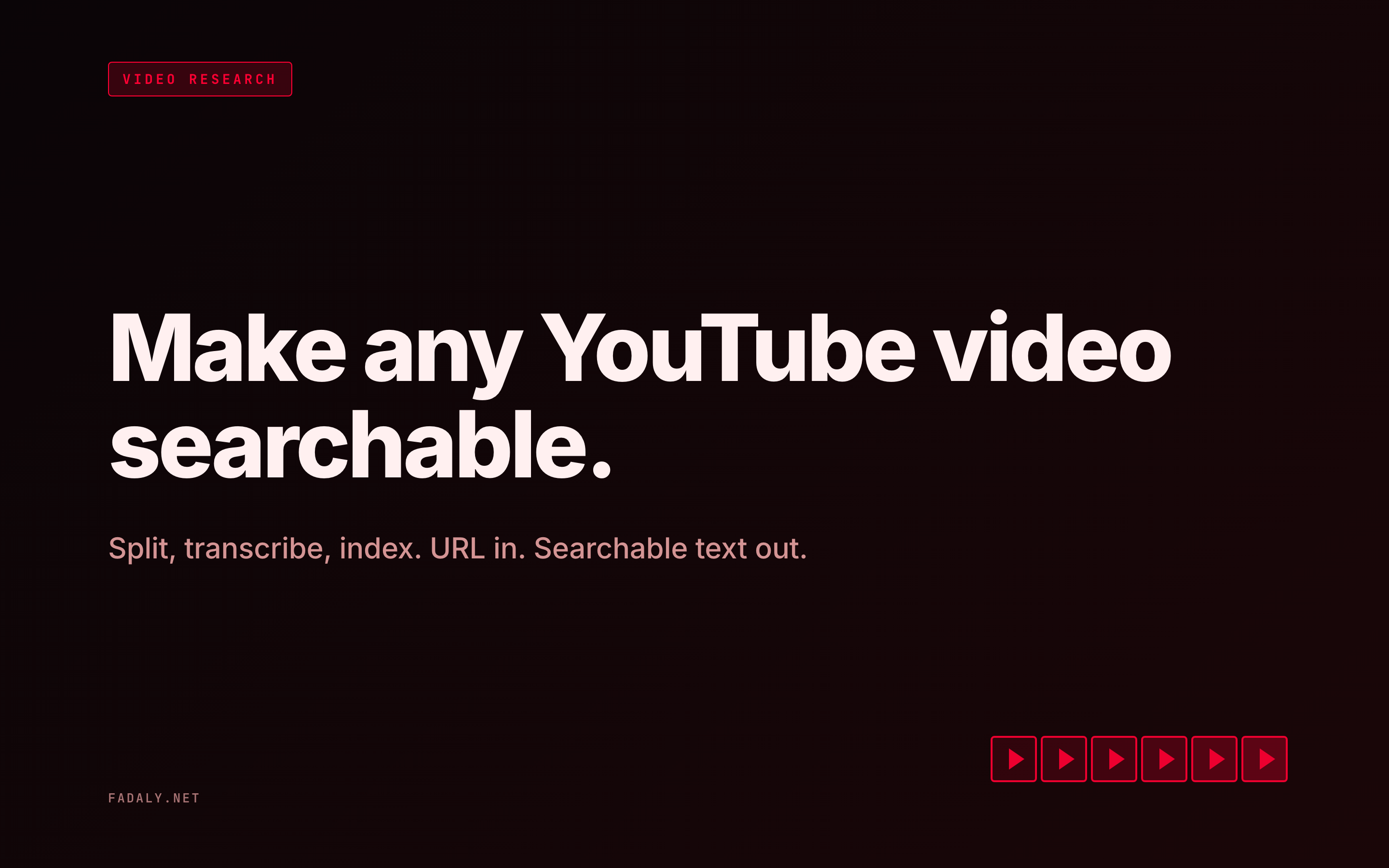 YouTube Splitter — Chunked Transcription thumbnail