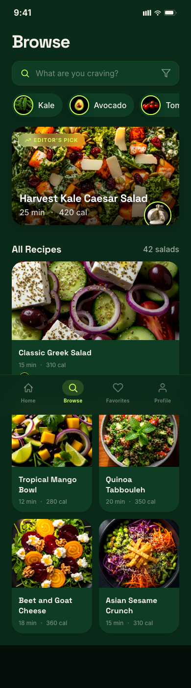 Lsalad browse seasonal recipes