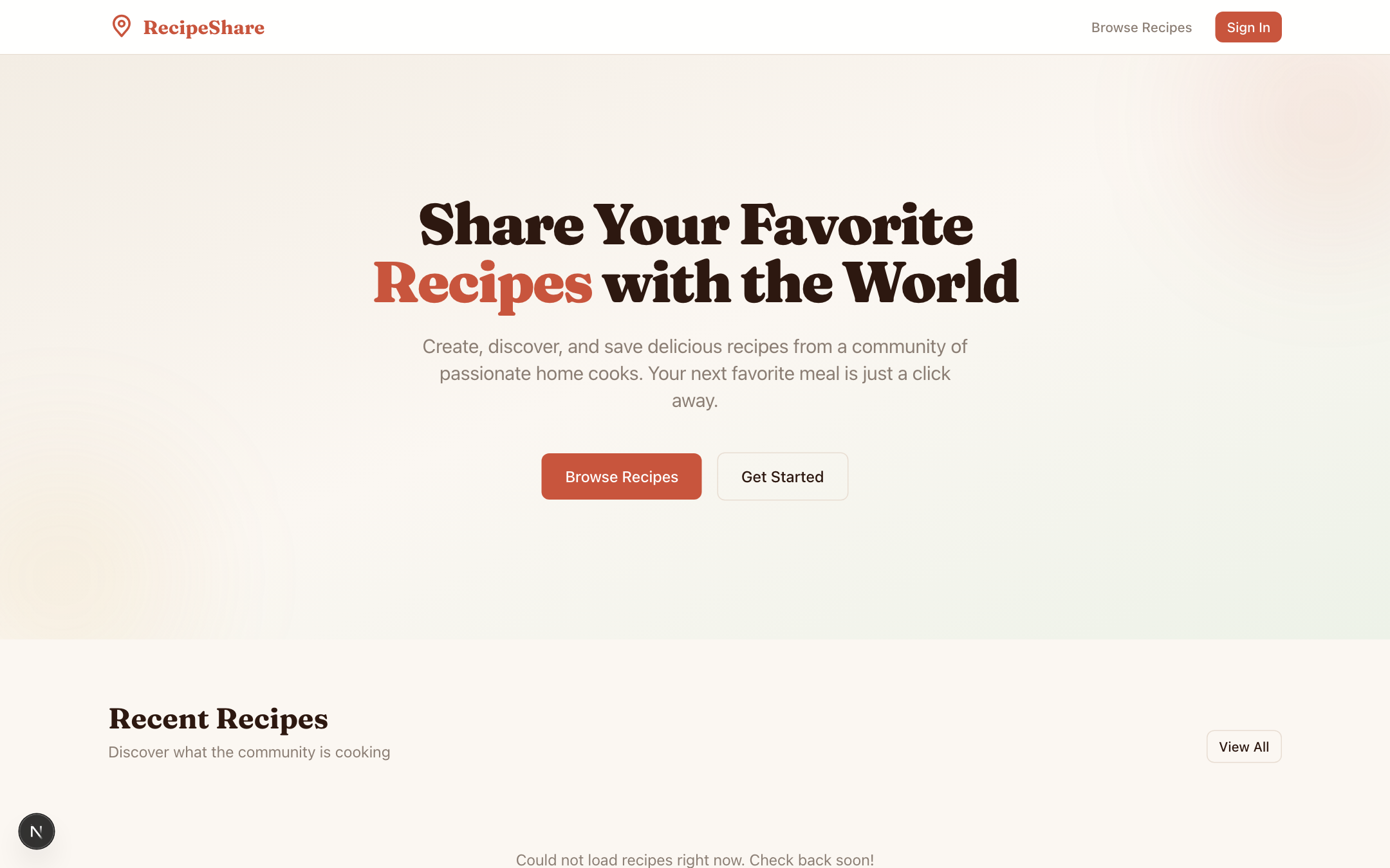 RecipeShare — Community Recipe Hub thumbnail