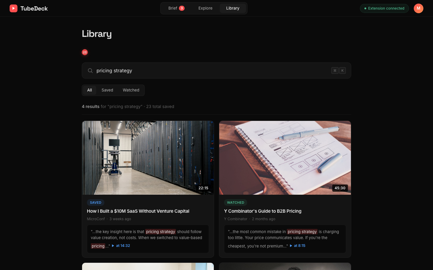 TubeDeck library