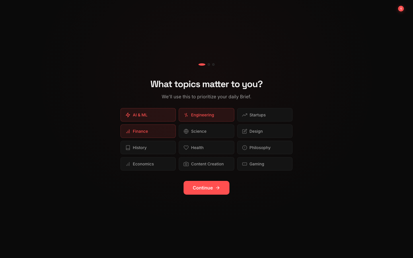 TubeDeck onboarding flow